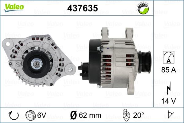 Valeo 437635 - Generator alexcarstop-ersatzteile.com