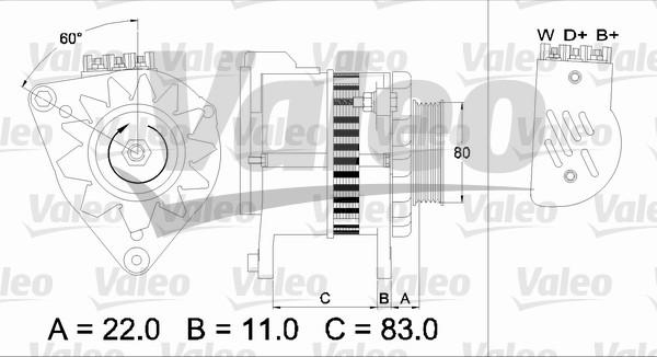 Valeo 437 049 - Generator alexcarstop-ersatzteile.com