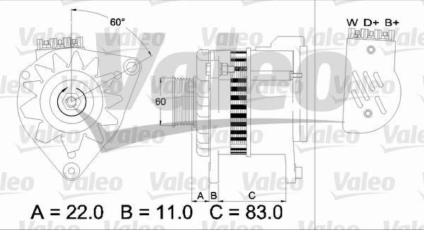 Valeo 437051 - Generator alexcarstop-ersatzteile.com