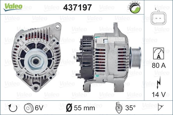 Valeo 437197 - Generator alexcarstop-ersatzteile.com