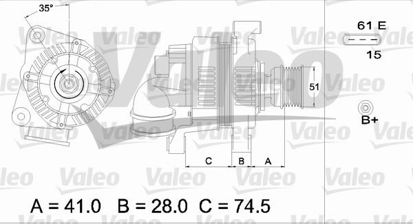 Valeo 437115 - Generator alexcarstop-ersatzteile.com