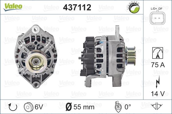 Valeo 437112 - Generator alexcarstop-ersatzteile.com