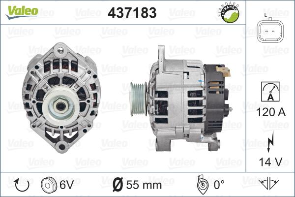 Valeo 437183 - Generator alexcarstop-ersatzteile.com