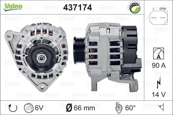 Valeo 437174 - Generator alexcarstop-ersatzteile.com