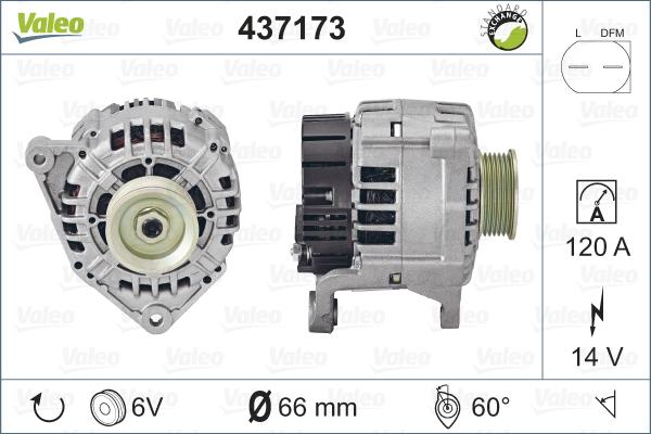 Valeo 437173 - Generator alexcarstop-ersatzteile.com