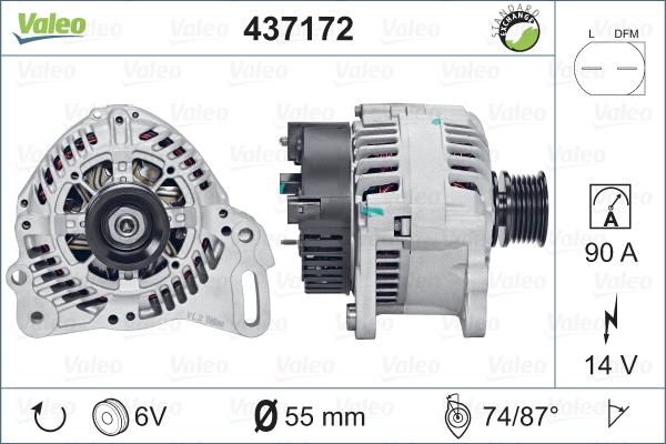 Valeo 437172 - Generator alexcarstop-ersatzteile.com