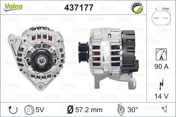 Valeo 437177 - Generator alexcarstop-ersatzteile.com