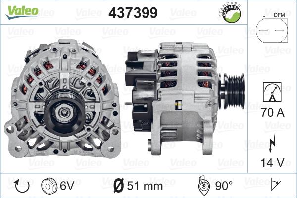 Valeo 437399 - Generator alexcarstop-ersatzteile.com