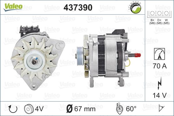 Valeo 437390 - Generator alexcarstop-ersatzteile.com