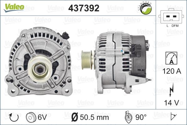 Valeo 437392 - Generator alexcarstop-ersatzteile.com