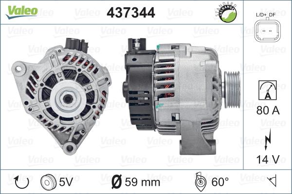 Valeo 437344 - Generator alexcarstop-ersatzteile.com