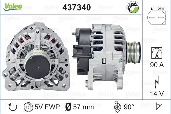 Valeo 437340 - Generator alexcarstop-ersatzteile.com