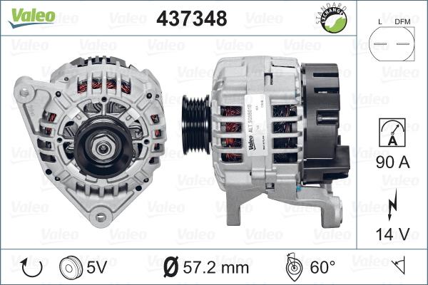 Valeo 437348 - Generator alexcarstop-ersatzteile.com