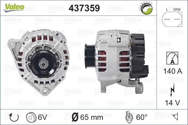 Valeo 437359 - Generator alexcarstop-ersatzteile.com