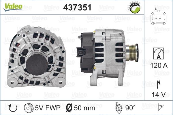 Valeo 437351 - Generator alexcarstop-ersatzteile.com