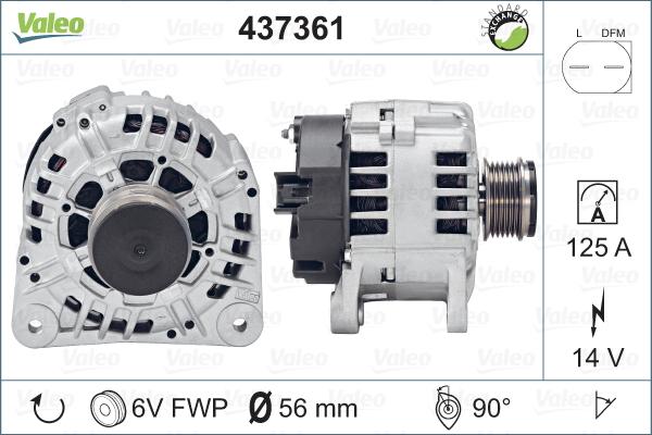 Valeo 437361 - Generator alexcarstop-ersatzteile.com