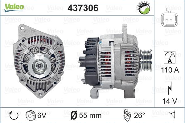 Valeo 437306 - Generator alexcarstop-ersatzteile.com