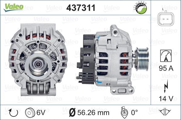 Valeo 437311 - Generator alexcarstop-ersatzteile.com