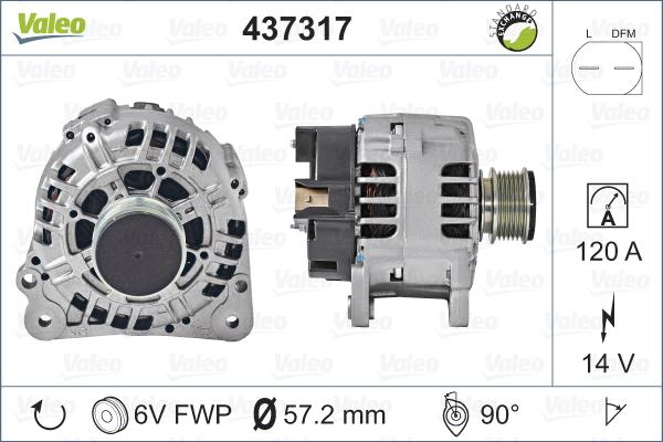 Valeo 437317 - Generator alexcarstop-ersatzteile.com