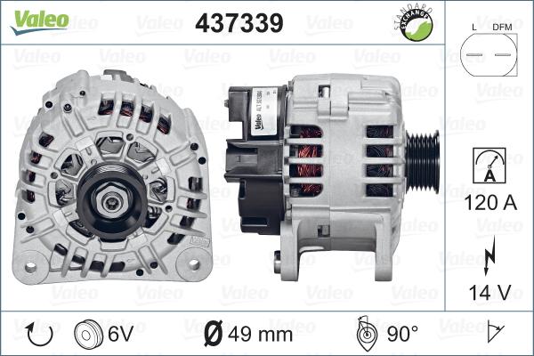 Valeo 437339 - Generator alexcarstop-ersatzteile.com