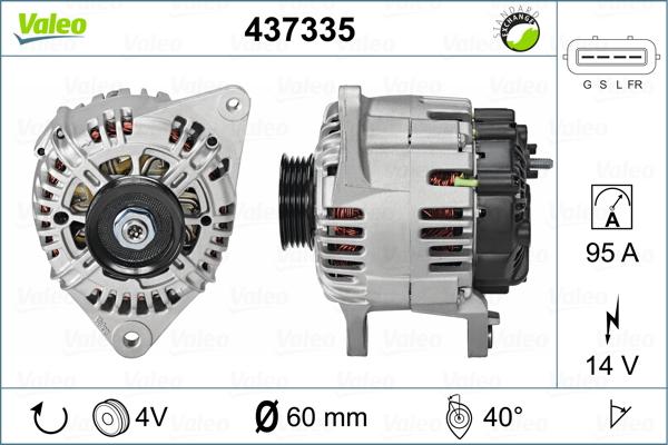 Valeo 437335 - Generator alexcarstop-ersatzteile.com