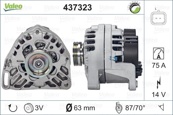 Valeo 437323 - Generator alexcarstop-ersatzteile.com