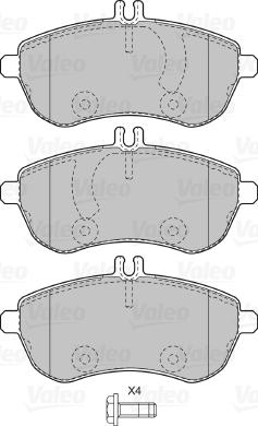 Valeo 598963 - Bremsbelagsatz, Scheibenbremse alexcarstop-ersatzteile.com