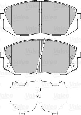 Valeo 598934 - Bremsbelagsatz, Scheibenbremse alexcarstop-ersatzteile.com