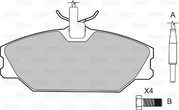 Valeo 598473 - Bremsbelagsatz, Scheibenbremse alexcarstop-ersatzteile.com