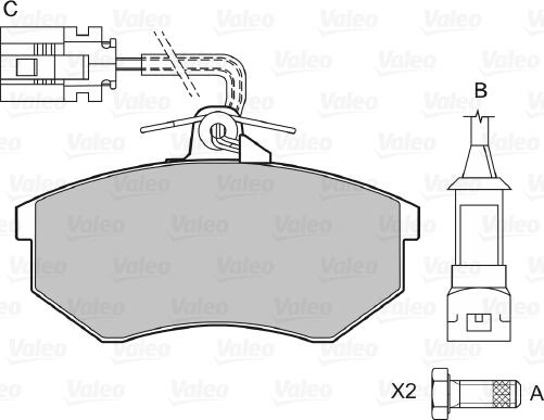 Valeo 598016 - Bremsbelagsatz, Scheibenbremse alexcarstop-ersatzteile.com