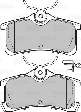 Valeo 598810 - Bremsbelagsatz, Scheibenbremse alexcarstop-ersatzteile.com