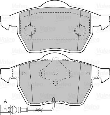 Valeo 598355 - Bremsbelagsatz, Scheibenbremse alexcarstop-ersatzteile.com