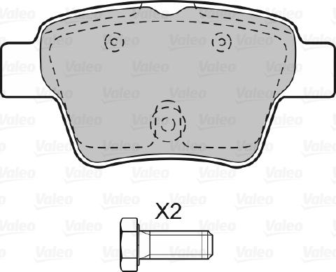 Valeo 598702 - Bremsbelagsatz, Scheibenbremse alexcarstop-ersatzteile.com