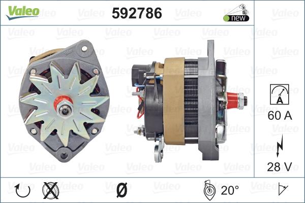 Valeo 592786 - Generator alexcarstop-ersatzteile.com