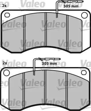 Valeo 541600 - Bremsbelagsatz, Scheibenbremse alexcarstop-ersatzteile.com