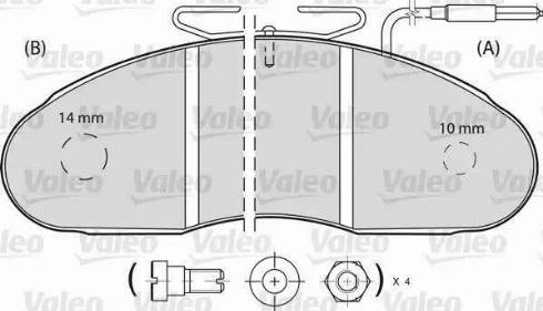 Valeo 541652 - Bremsbelagsatz, Scheibenbremse alexcarstop-ersatzteile.com