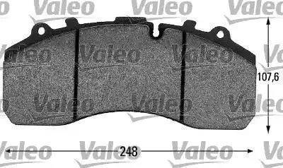 Valeo 541679 - Bremsbelagsatz, Scheibenbremse alexcarstop-ersatzteile.com