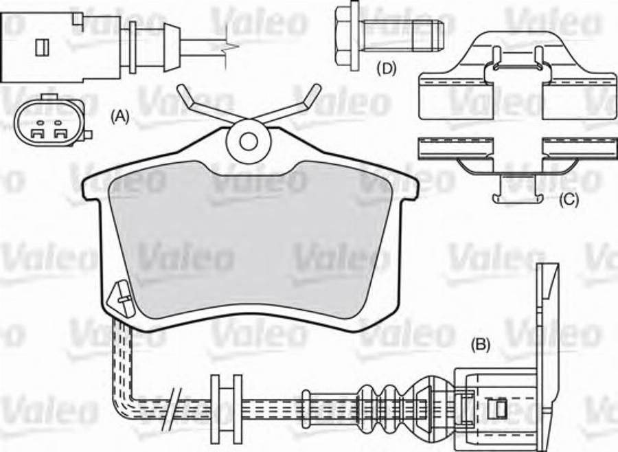 Valeo 551685 - Bremsbelagsatz, Scheibenbremse alexcarstop-ersatzteile.com