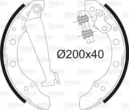 Valeo 562080 - Bremsbackensatz alexcarstop-ersatzteile.com