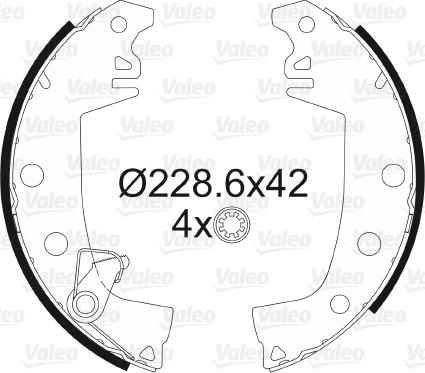 Valeo 562383 - Bremsbackensatz alexcarstop-ersatzteile.com