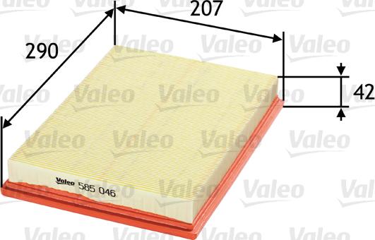 Valeo 585046 - Luftfilter alexcarstop-ersatzteile.com