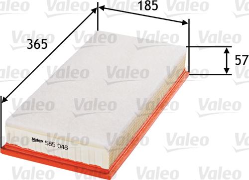 Valeo 585048 - Luftfilter alexcarstop-ersatzteile.com