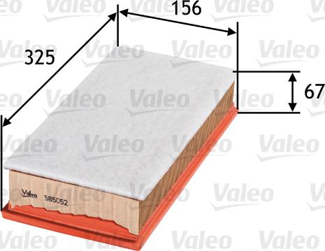 Valeo 585052 - Luftfilter alexcarstop-ersatzteile.com