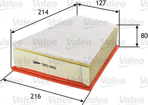 Valeo 585060 - Luftfilter alexcarstop-ersatzteile.com