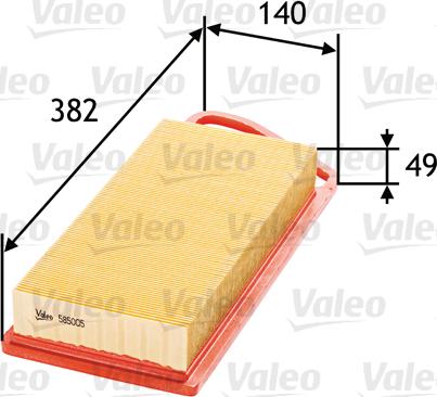 Valeo 585005 - Luftfilter alexcarstop-ersatzteile.com