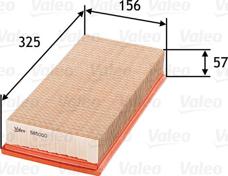 Valeo 585000 - Luftfilter alexcarstop-ersatzteile.com