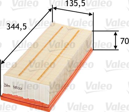 Valeo 585001 - Luftfilter alexcarstop-ersatzteile.com