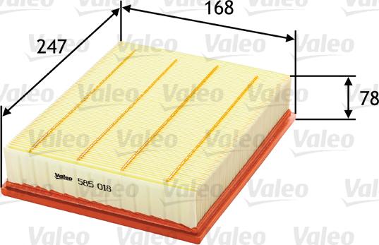 Valeo 585018 - Luftfilter alexcarstop-ersatzteile.com