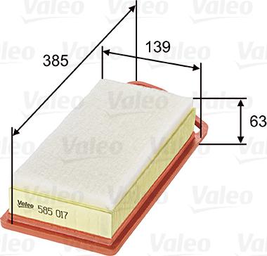 Valeo 585017 - Luftfilter alexcarstop-ersatzteile.com