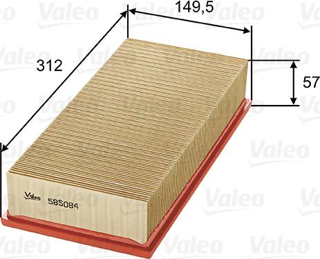 Valeo 585084 - Luftfilter alexcarstop-ersatzteile.com